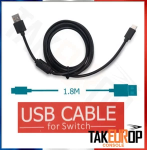CÂBLE USB Type-C Nintendo switch Liten NOIR 1.8 M Neuf - LONG CABLE - Photo 1/3