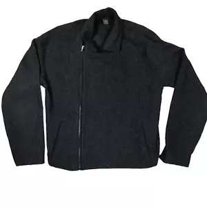J Crew Moto Jacket Stretch Wool Blend Gray Asymmetric Zip Coat Size 10 - Picture 1 of 10