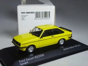 (KI-11-37) Minichamps 943084303 Ford Escort II RS 2000 giallo 1976, 1:43 in confezione originale - Foto 1 di 2