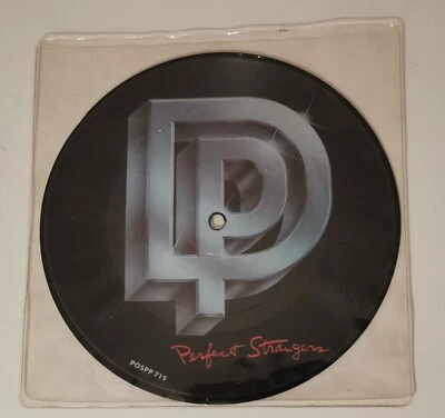 DEEP PURPLE 45 RPM  7'' PICTURE DISC PERFECT STRANGERS - Photo 1/2