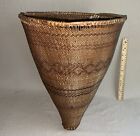Antique Early Native American Indian Northern California Pauite  Burden Basket