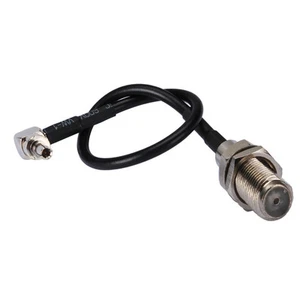 F Jack to CRC9 male right angle pigtail antenna cable RG174 for 3G huawei PCMCIA - Picture 1 of 3
