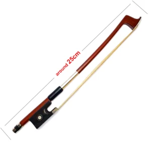 Mini Violin Bow 25cm Playable Nickel Silver frog Violin Pocket Bow - Picture 1 of 5