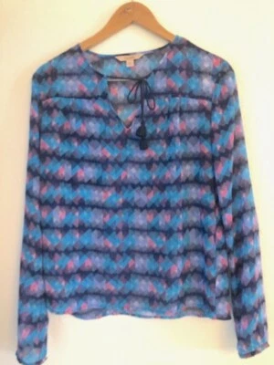 Top Decree Mujer XS Manga Larga Detalle Corbata Rayas Foto 1 de 4