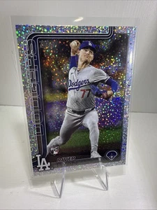 2025 Topps Series 1 River Ryan RC Silver Confetti Foilboard - Picture 1 of 7