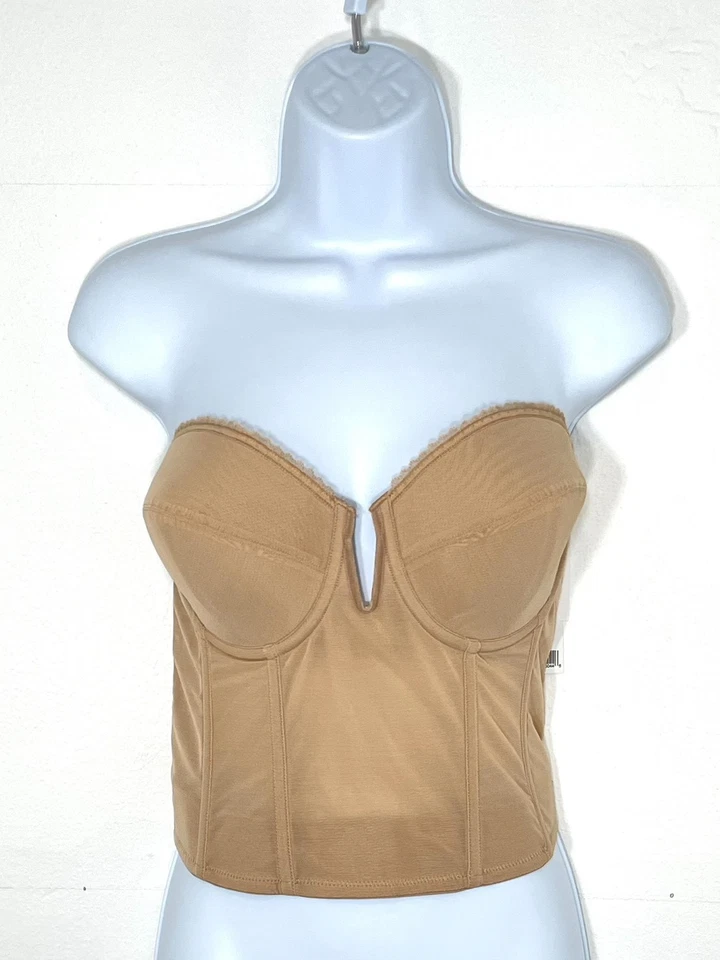 Dominique Women's 34C Valerie V-Wire Backless Strapless Bra 6390 Mocha