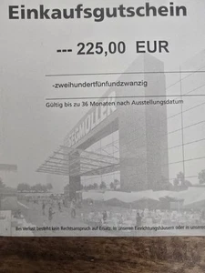 Warengutschein Segmüller 225 Euro - Bild 1 von 1