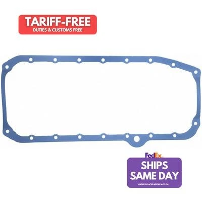 Fel-Pro 1881, One Blue Silicone Rubber Sbc One Piece Rubber Oil Pan Gasket Perfo - Image 1 of 4