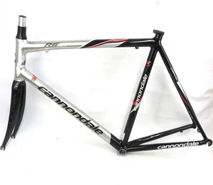 CANNONDALE CAAD9 6 ROAD BIKE FRAMESET Jet Black w/High Bright Front 58cm 2008 - Picture 1 of 12