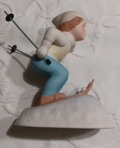 1984 "Airborne" Amerikids Snow Skiing Figurine By Goebel Made in USA - Picture 1 of 7