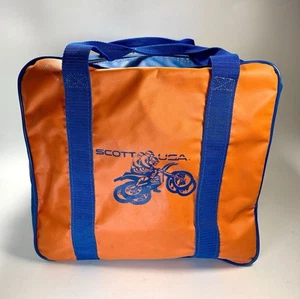 Vintage Scott USA 2 Tone BMX Tasche Orange Gelb Motorrad Offroad mit Griffen - Bild 1 von 11