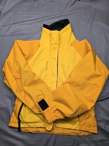 Marmot Jacket Mens Small Yellow Outdoor Waterproof Hooded Full Zip Ski Coat - Picture 1 of 14