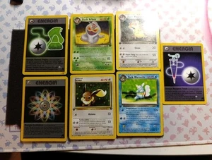 Lotto 7 Carte Rocket No Holo Con Eevee-1 Edizione-55/82-Italiano-Dark Wartortle - Foto 1 di 16