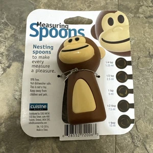Cuisine Niche Monkey Measuring Spoons 5-Piece Set Nesting BPA Free Baking NEW - Picture 1 of 3