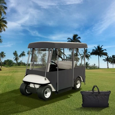 VEVOR 4 Passenger Golf Cart Cover Driving Enclosure Waterproof Person Roll-up - Image 1 of 4