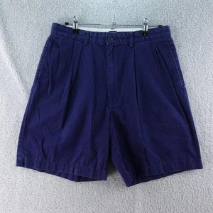 Polo Ralph Lauren Golf Pleated Shorts Mens 31 Navy Blue Casual Classic Vintage - Picture 1 of 7