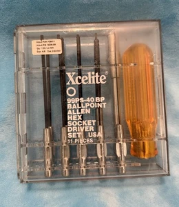 🌟RAR🌟 Xcelite 99PS-40 BP Kugelschreiber Inbus Sechskant 11 Stück Steckschlüsselsatz USA - Bild 1 von 14