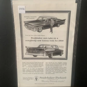 Vintage 1958 Studebaker Packard Completely New Luxury Look Ad Advertisement - Picture 1 of 2
