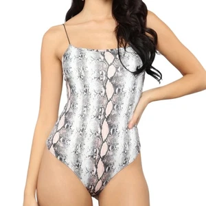 Body sin mangas de piel de serpiente Nova Beware Babe de moda talla mediana - Imagen 1 de 12
