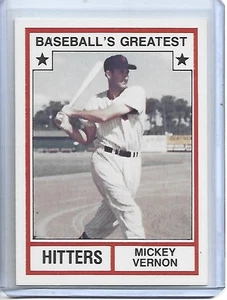 Mickey Vernon 1982 TCMA Baseball's Greatest Hitters #12-Senators (W/MLB Logo) - Picture 1 of 2