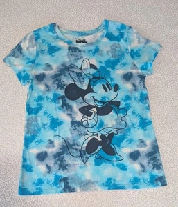 Disney Minnie Mouse Blue Tie Dye Graphic Tee Size Small Women's Short Sleeve - Imagen 1 de 10