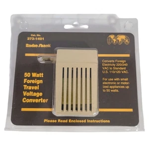 Vintage RadioShack 50W Foreign Travel Voltage Converter #273-1401 220-to-120VAC - Picture 1 of 7