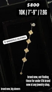 Clover Style Bracelet 10k Gold ✅ - Picture 1 of 3