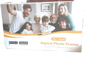 Digital Smart Picture Frame Wi-Fi Touchscreen Photo Video Black 16GB 10" New - Picture 1 of 2