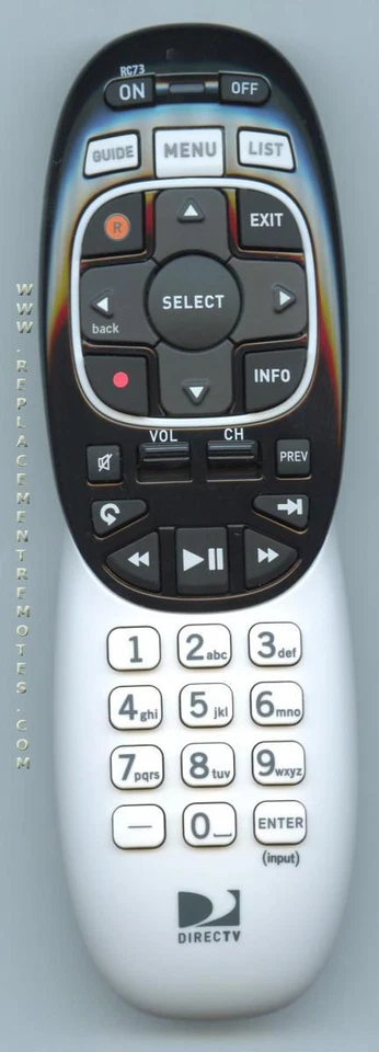 (2) DirecTv RC73 (p/n 3009MBC10R) DIRECTV Remote Control