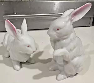 Par De Colección Andrea por Sadek Conejitos Blancos Conejitos 8747 Japón - COMO NUEVO - Imagen 1 de 6