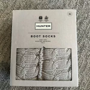 Hunter Boot Socks Size XL Tall Gray Greige New - Picture 1 of 3