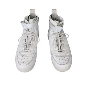 Nike SF Air Force 1 Mid White Triple Ivory Sneakers - Picture 1 of 5