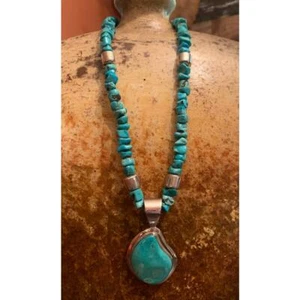 Collar y colgante Jay King de plata de ley y turquesa de colección - Imagen 1 de 8