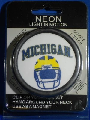 University Of Michigan Wolverines Neon Light In Motion Necklace, Clip On, Magnet - Image 1 of 4