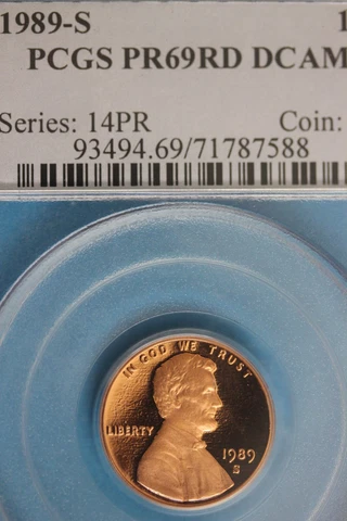 1989 S PR 69 Red Lincoln Memorial Cent PCGS Graded Certified Authentic OCE 509 Cover