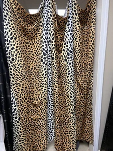 Mainstays Leopard Shower Curtain & Zebra Shower Curtain Lot Of 2 Used - Picture 1 of 9