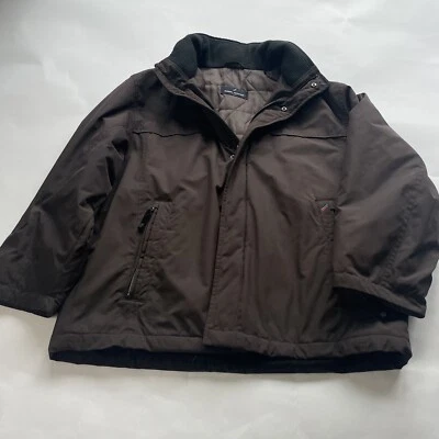 Abrigo Daniel Hechter Alto Rendimiento Marrón Chaqueta Edredón Forrado Capucha Oculta XL-XXL Foto 1 de 4