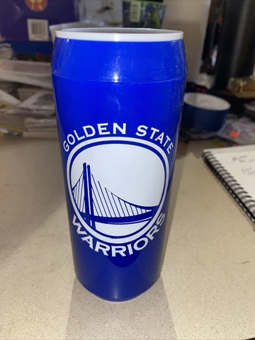 NEW Golden State Warriors Coffee Cup Travel Tumbler Mug 7.5" Tall Boy NCAA Cover
