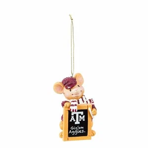 Texas A&M, Holiday Mouse Ornament offiziell lizenziertes Deko Ornament für Sp - Bild 1 von 3