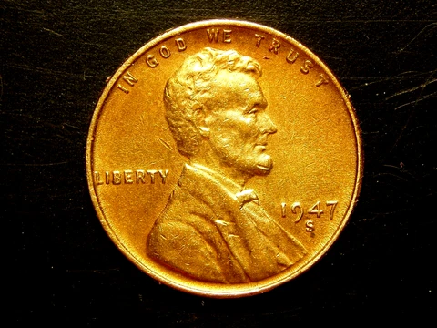 1947-S  CLEANED LINCOLN WHEAT CENT #1 Cover