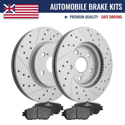 前刹车转子陶瓷垫套件适用于丰田 Sienna Camry Solara Avalon 雷克萨斯 — 第 1/4 张图片