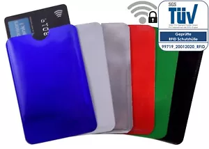6x RFID Schutzhülle Soft TÜV gep. freie Farbwahl Kartenhülle Kreditkarte Ausweis - Bild 1 von 9