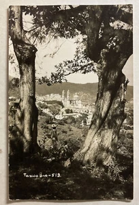 Taco Gro Mexico RPPC Ansicht der Kathedrale Stadt durch die Bäume - Bild 1 von 2