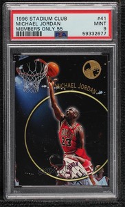 1996-97 Topps Stadium Club Members Only 55 Michael Jordan #41 PSA 9 MINT HOF