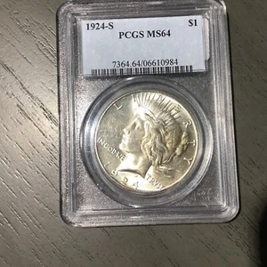 1924-S Silber Peace Dollar MS64 - Bild 1 von 2