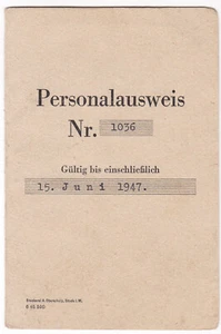 Personalausweis 1945 Amt Rödinghausen Zigarren-Arbeiter Auge rechts künstlich - Bild 1 von 3
