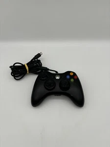 Original Microsoft Xbox 360 Wired Kabel Controller - schwarz - Bild 1 von 2