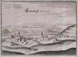 Matthäus Merian der Ältere - Rothenburg an der Saale - Kupferstich - o. J. - Bild 1 von 3