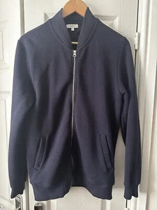 Reiss Jacket Mens Small, Navy Full Zip Soft Honeycomb - Picture 1 of 6