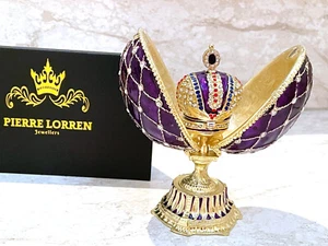 Pierre Lorren Faberge Eggs style Royal collection Swarovski HANDMADE Faberge Egg - Picture 1 of 15